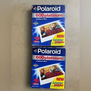 2 pack Polaroid 600 Platinum Instant Film Vintage 20 Pictures each 5/2001 date